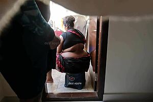 Young boy jerks off in front of maid Swathy!