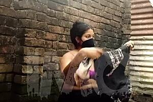 The redhead explodes with three guys in sexy indian sex