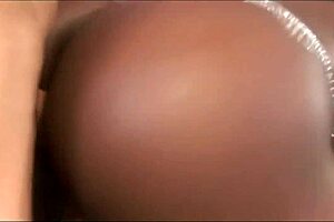 I-I see this ebony babe with powerful tits and big ass getting fucked by a monster cock, it's so fun!