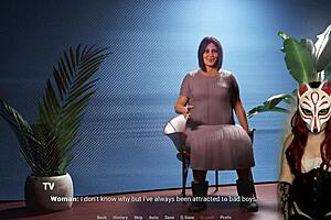 Old MILF in corset sucks young 18+'s cock in cuckold game scene