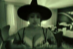 Blonde Latina Witch Sucks Monster Cock on Halloween