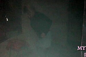 Slut's ass gets screwed hard in empty house on halloween night with huge gaping creampie