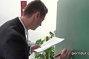 Eager student learns from experienced teacher