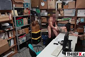 Sweet brunette teen gets fucked hard in office