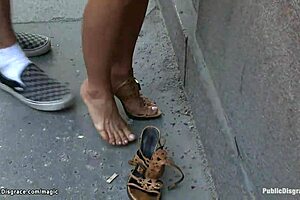 romanian slut gets fucked on streets in humiliation