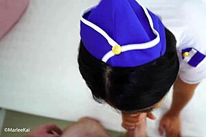 i got a huge facial after banging my asian air hostess girlfriend doggystyle