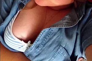 sexy white teen 18+ with small tits and blonde hair shows off big tits