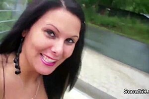 Real German Amateur Teen In Outdoor Threesome