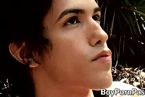 Two Horny Twinks Enjoy a Hardcore Anal Fucking Outdoors