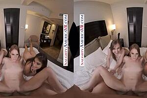 Ashley Lane, Gracie Green, Stephanie West Fuck After Holiday Party! Lesbian 4some with Blowjobs and POV!