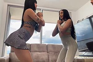 I watch hot latinas fuckin their trainer, lickin and ridin monster cocks