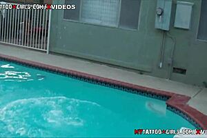 Blonde's Big Tits And Ass Arouse Me At Pool With Blackwidow