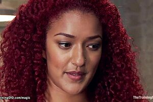 Ginger Ebony in Pile Driver Gets Ass Plugged with Interracial Twist. Bizarre Fetish Play!