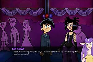 in danny phantom amity park redux part 18, goth gives handjob during game