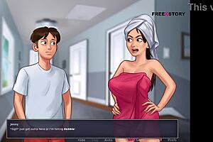 summertime saga anon watches step-sister bath nude