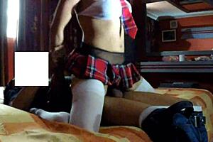 hot schoolgirl fucking in hotel skirt