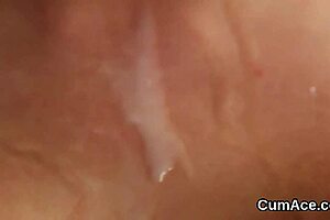 Flirty Peach Swallows Cumshot Load