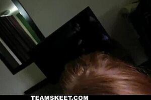 Girl Blows Guy Then Gets Fucked And Cum Covered