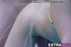 Asian Teen Mina Moon Rides Big Cock Outdoor, Swallows Cum