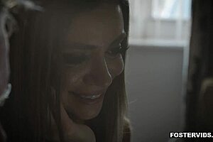 horny milf and teen 18+ eagerly share one massive cock together.