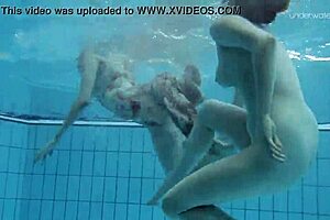 Anna Netrebko and Lada Poleshuk dive into steamy underwater lesbian action