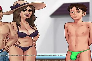 In summertime saga, a milf uses a great working tool for 69 at the office