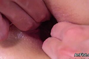 Foxy lezzie babes fist and open up tight anals