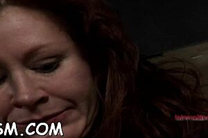 Girl says, My tight pussy is getting thrashed while bound