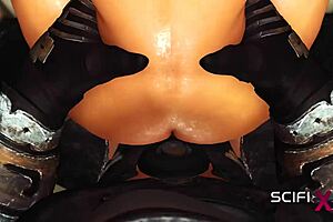 a hot japanese girl in cuffs, wanna see crazy sci-fi bunker sex?