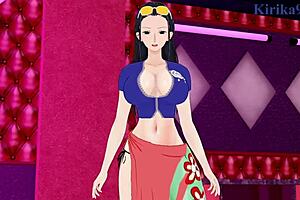 nico robin and boa hancock share intense sex with luffy