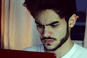 The brunette twink stole his books, leading to sexy gay sex with the Brazilian young man.