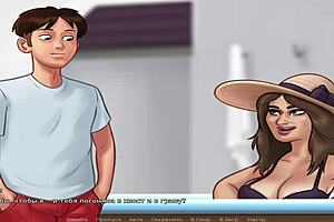 In summertime saga, a milf uses a great working tool for 69 at the office