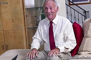 Horny Old Man Jerking Off to Ivy's Ginormous Tits