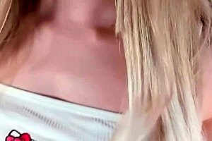 Sweet Eaton teases in tight white leggings!