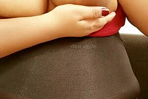 i saw this sexy indian girl playin' with her boobs in hyderabad