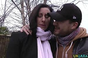 this british milf in stockings got her ass jizzed after a hardcore blowjob and doggystyle session.