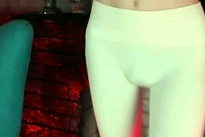 Sweet Eaton teases in tight white leggings!