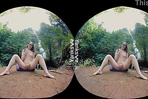 Yanks hottie sierras big orgasm outdoors, climaxing with glasses and shaved pussy masturbation