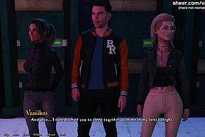 Two 18yo Sluts Crave Sharing Cock in Public Threesome Chaos