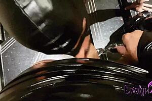 Mistress tranny dominates with big cock fucking, feeling intense pleasure in her big ass