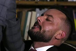 Foursome Gay Anal Sex in Suits at Real Estate Office