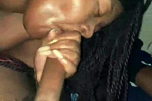 i'm slurpin' that ebony bbw sloppy deepthroat on big black cock soo good