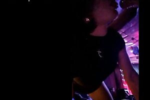 Crossdresser becomes a slut for the guy at carnival, gets fucked and facials