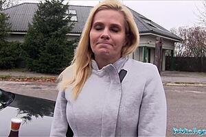 Desperate milf Black Canary fucks hard for a job in public!