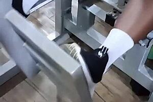 i exchanged looks with young latina at gym. then fucked her shaved pussy at home cumming inside