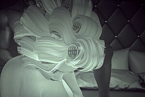 vintage blonde with huge boobs in interracial cock scene