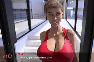 Teen girl gives blowjob in 3D game walkthrough