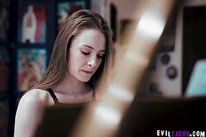 Kyler Quinn Caught Masturbating by Step Mom, Begs for Family Roleplay Session with Pussy Play