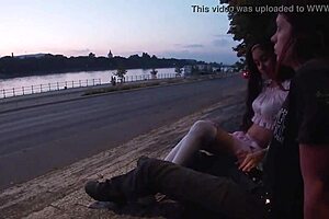 outdoor doggystyle fun in front of voyeurs