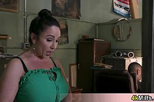 i'm a nympho french milf wife who can't wait for hubby, so i visit him at the shop for a quickie fuck